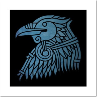 Norse Raven Head Posters and Art